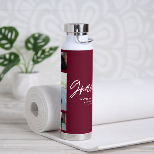 Foto burgundy Abschluss Drehbuch modern elegant Trinkflasche