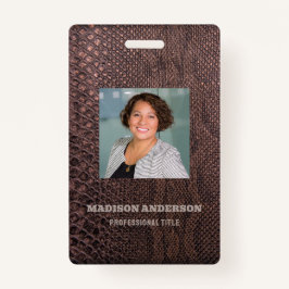 Foto Business Brown Snakeskin ID Abzeichen Ausweis