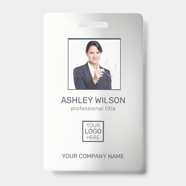 Foto Business ID auf Gradient Grau Ausweis (Vorderseite)