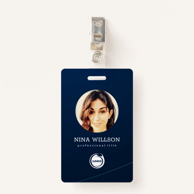 Foto Business-ID-Logo Ausweis (Vorderseite mit Klammer)