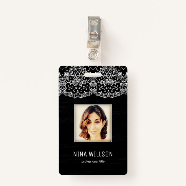 Foto Business ID und White Lace Ausweis (Vorderseite mit Klammer)