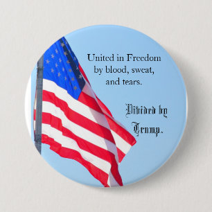 FOTO Button-Freedom vereint, Trump gespalten Button