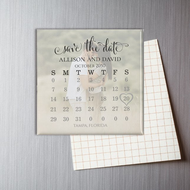 Foto Calendar Herz Save the Date Hochzeitsmagazin Magnet (Von Creator hochgeladen)
