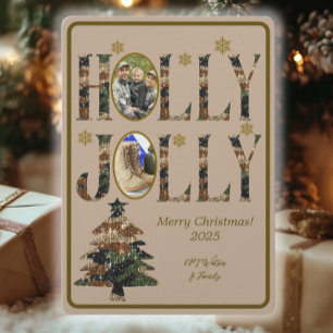 Foto Camouflage Holly Jolly Frohe Weihnachten