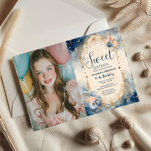 Foto Celestialer Floral Art Nouveau Sweet Sixteen