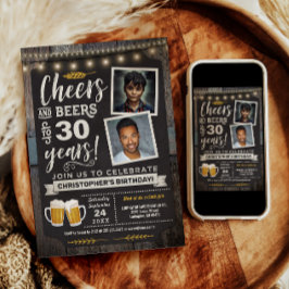 Foto Cheers and Bers 30. Geburtstagseinladung Einladung