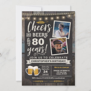 Foto Cheers and Bers 80. Geburtstag Einladung