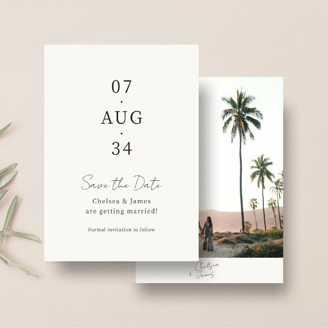 Foto| Chic Minimalistisch Wedding Save the Date (Von Creator hochgeladen)