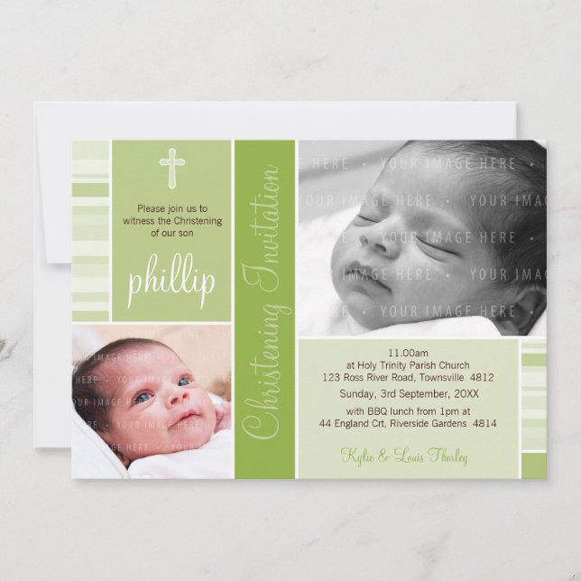 FOTO CHRISTENING ERSUCHT: EINLADUNG (Vorderseite)