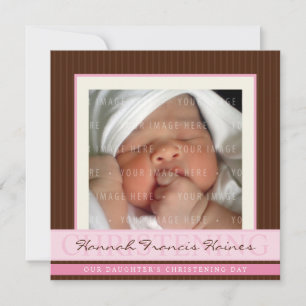 FOTO CHRISTENING ERSUCHT :: Eleganz 4SQ Einladung