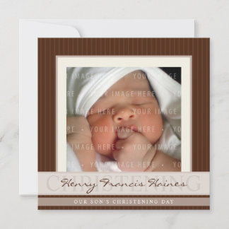 FOTO CHRISTENING ERSUCHT :: Eleganz 6SQ Einladung
