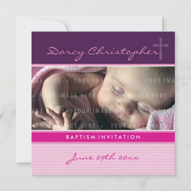 FOTO CHRISTENING ERSUCHT:: Glaube 3SQ Einladung (Vorderseite)
