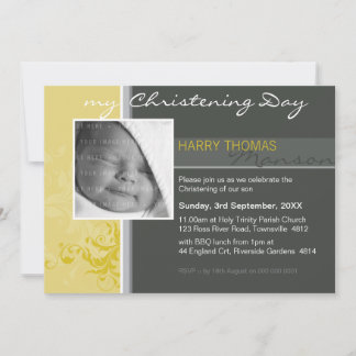 FOTO CHRISTENING ERSUCHT: posh 1L Einladung