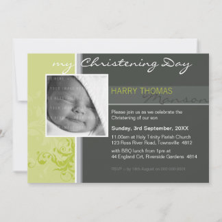 FOTO CHRISTENING ERSUCHT: posh 4L Einladung