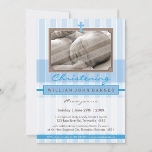 FOTO CHRISTENING ERSUCHT :: stilvoll 4P Einladung
