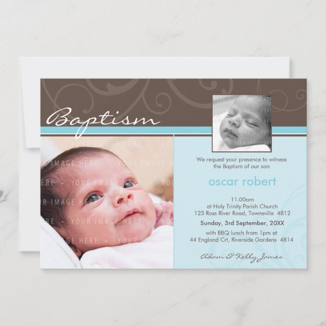 FOTO CHRISTENING ERSUCHT: Wohltätigkeit 4L Einladung (Vorderseite)