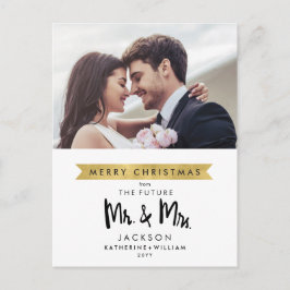 Foto| Christmas Future Mr. und Mrs. Ankündigungspostkarte
