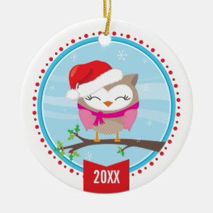 FOTO CHRISTMAS ORNAMENT :: festliche Eule 3
