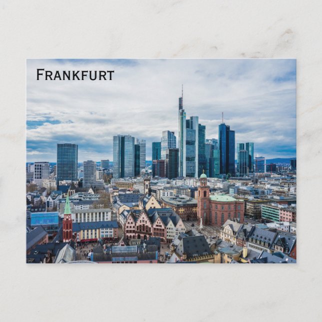 Foto City Skyline Travel Postkarte (Vorderseite)