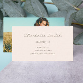 Foto Clarinetist Rosa Rosa Elegante Visitenkarte