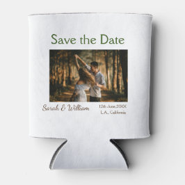 Foto Classic White elegante Typografy Hochzeit Mod Dosenkühler