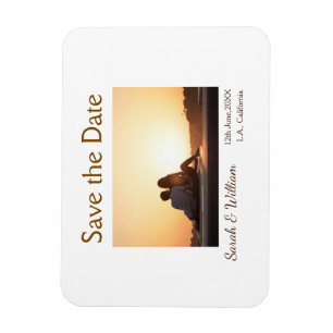 Foto Classic White elegante Typografy Hochzeit Mod Magnet