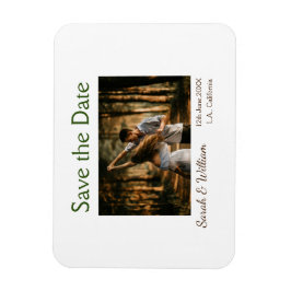 Foto Classic White elegante Typografy Hochzeit Mod Magnet