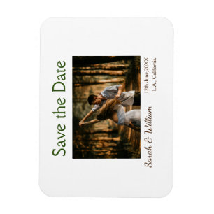 Foto Classic White elegante Typografy Hochzeit Mod Magnet