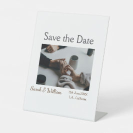 Foto Classic White elegante Typografy Hochzeit Mod Sockelschild