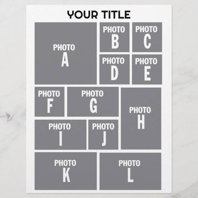 Foto Collage 12 Foto Layout Flyer (Vorne)