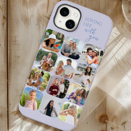 Foto Collage 12 Picture Grid Loving Life with you Case-Mate iPhone 14 Plus Hülle