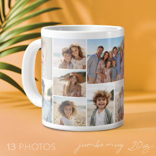 Foto-Collage - 13 Bilder modernes minimales Raster Jumbo-Tasse