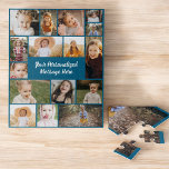 Foto Collage 16 Instagram Picture Blue<br><div class="desc">Erschaffen Sie einen besonderen Sake mit diesem modernen Personalisierten Foto Collage Custom Color Jigsaw Puzzle! Dieses anpassbare Rätsel ermöglicht es Ihnen, Ihre Lieblings-Fotos in einem stilvollen Collage-Layout zu präsentieren und die Hintergrundfarbe auszuwählen, die Ihren Geschmack Anzug. Es ist eine unterhaltsame und einzigartige Art, Ihre Erinnerungen zu erleben, perfekt für Ansammlungen,...</div>
