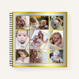 Foto Collage 18 Instagram Pic Gold Silver Notizbuch