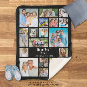 Foto Collage 19 Fotos Pinselschrift Personalisiert Sherpadecke