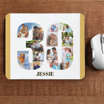 Foto Collage 30. Geburtstag Nummer 30 Custom Mousepad<br><div class="desc">Erstellen Sie Ihr eigenes personalisiertes Mauspad für ein einzigartiges 30. Geburtstagsgeschenk. Die Zahl 30 Foto-Collage ist auf einem weißen Hintergrund mit neutralem beigen Sand / gelblichen Rändern und moderner Bronze-Typografie. Das Design umfasst bis zu 14 verschiedene Fotografien - in verschiedenen Formen und Größen - um Ihnen die Flexibilität zu geben,...</div>