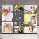 Foto Collage 7 Bild Grau Weiß 90. Geburtstag Leinwanddruck<br><div class="desc">Say Happy 90. Geburtstag mit einem maßgeschneiderten Leinwand. Die Fotovorlage ist Set für Sie, 7 Ihrer Lieblings-Fotos hinzuzufügen, die in einer Foto-Collage um den Geburtstag Gruß angezeigt werden. Die Formulierung lautet einfach "Happy 90 th Birthday" in lässiger Typografie. "90." ist tatsächlich bearbeitbar, wenn man das zum Geburtstag gerne hätte. Dieses...</div>