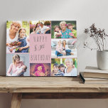 Foto Collage 7 Bild Rosa Grau 80. Geburtstag Leinwanddruck<br><div class="desc">Say Happy 80. Geburtstag mit einem maßgeschneiderten Leinwand. Die Fotovorlage ist Set für Sie, 7 Ihrer Lieblings-Fotos hinzuzufügen, die in einer Foto-Collage um den Geburtstag Gruß angezeigt werden. Die Formulierung lautet einfach "Happy 80 th Birthday" in lässiger Typografie. "80." ist tatsächlich bearbeitbar, wenn man das zum Geburtstag gerne hätte. Dieses...</div>