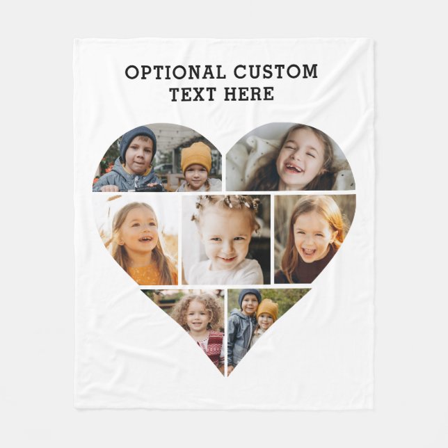 Foto-Collage 7 Personalisiert Fleecedecke (Vorderseite)
