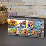 Foto Collage 9 Fotos und Text für den Vater Holzkisten Schild<br><div class="desc">Vatertag Foto Holzblock - oder für jeden anderen Anlass anpassen! Die Vorlage ist für Sie bereit, bis zu 9 Fotos zu addieren, die als 7-fach horizontale Landschaft und 2-fach vertikales Porträt dargestellt werden. Sie können auch die Beispielformulierung mit Ihrem eigenen Text bearbeiten (oder löschen), der auf einem rustikalen grauen Holzeffekthintergrund...</div>