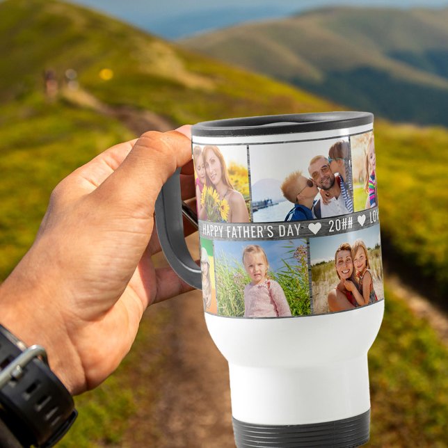 Foto Collage 9 Fotos und Text für den Vater Reisebecher (Von Creator hochgeladen)