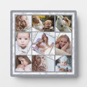 Foto Collage 9 Instagram Pictures Marmor Fotoplatte