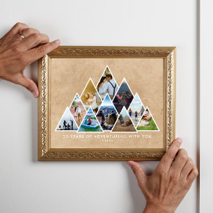 Foto-Collage-Abenteuer 25. Jubiläum Paare Poster