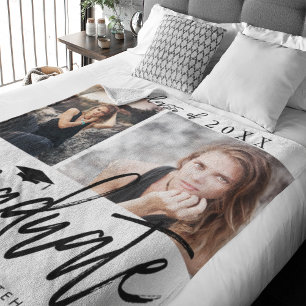 Foto Collage Abschluss Fleece Blanket