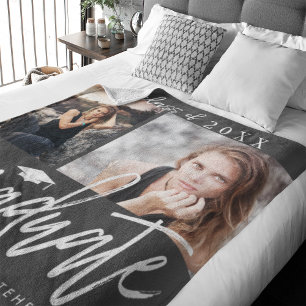 Foto Collage Abschluss Fleece Blanket Dunkelgrau