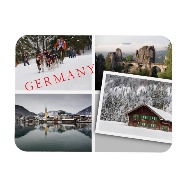 Foto-Collage aus Deutschland Magnet (Horizontal)