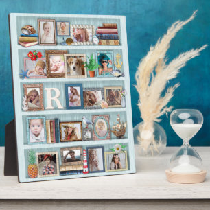 Foto Collage Beach Bookcase für Familien Personali Fotoplatte