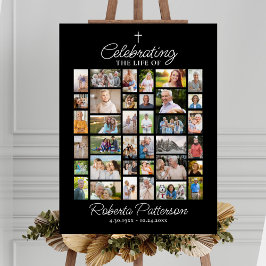 Foto Collage Beerdigung Feier des Lebens Willkomme Poster