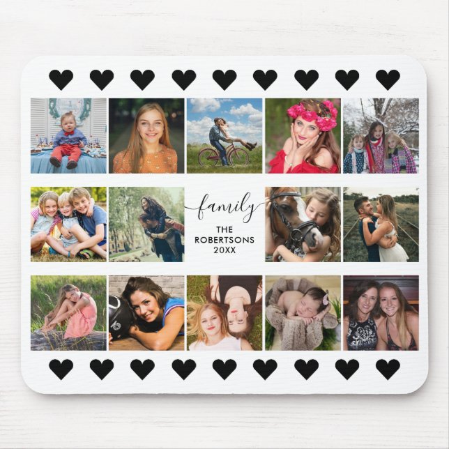 Foto Collage Black Mouse Pad Mousepad (Vorne)