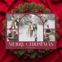 Foto-Collage-Bogen Frohe Weihnachten Vintage